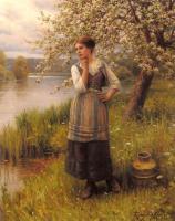 Daniel Ridgway Knight - Beneath The Apple Tree